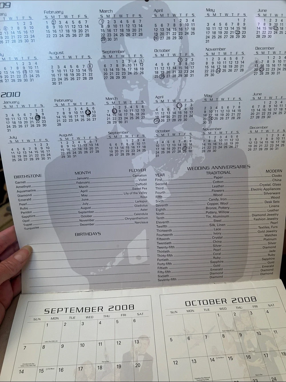 2009 and 2010 James Bond 007  Wall Calendars